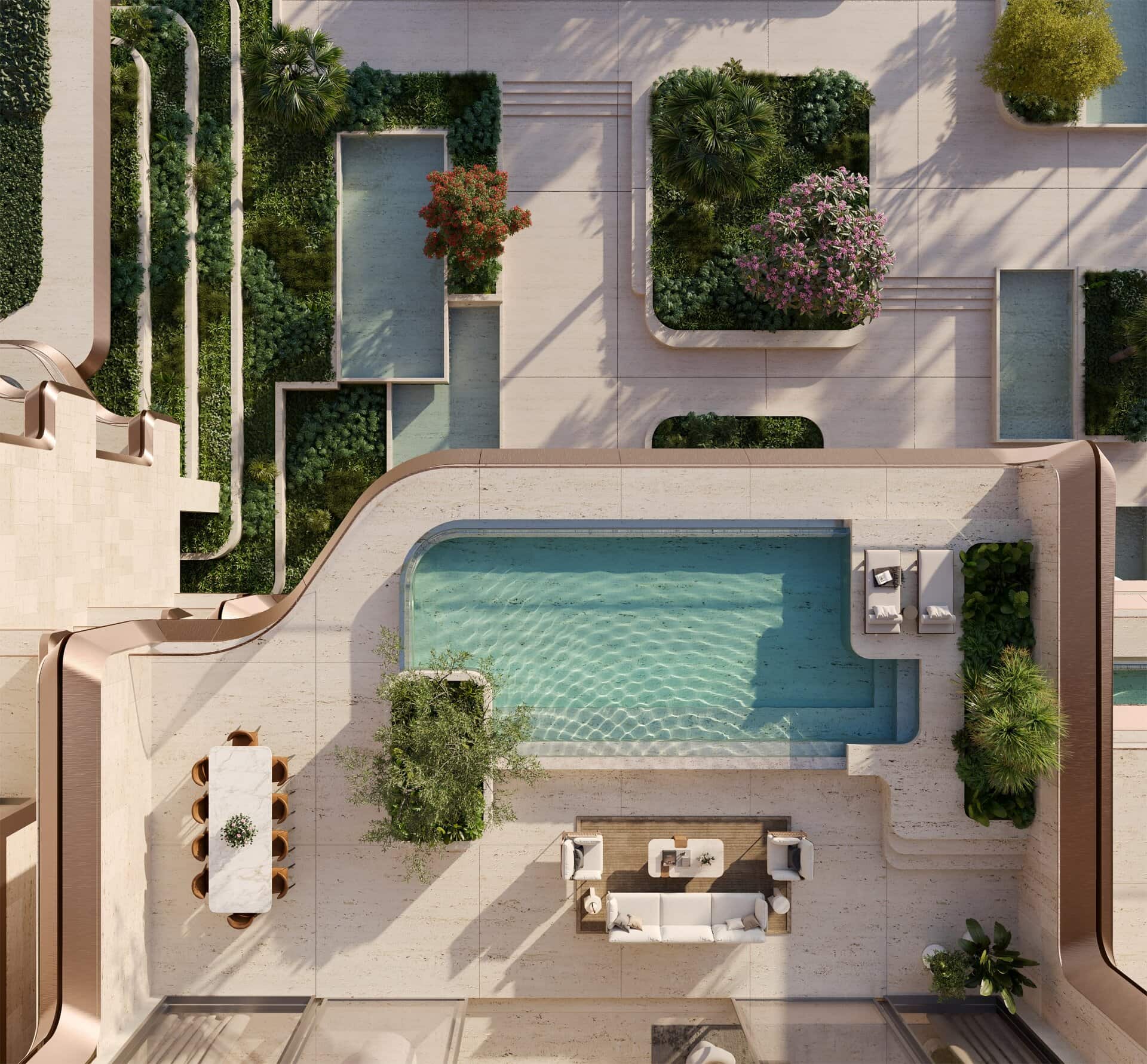 The Alba Residences Terrace Top Down - AUREA Estates